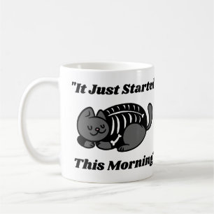 Caneca De Café Acabou de Começar Esta Manhã Humor Divertido de Té