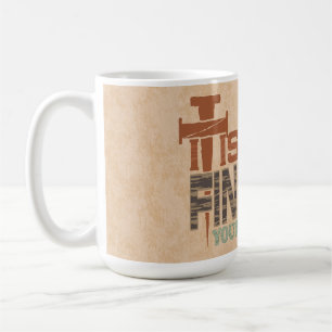 Caneca De Café Acabou-se a Abstrato de Ferro Unhas Cruz Cristã