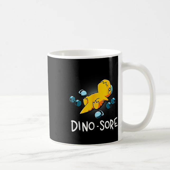 Caneca De Café Academia de Treinamento de Dinossauro Engraçado Le (Direita)