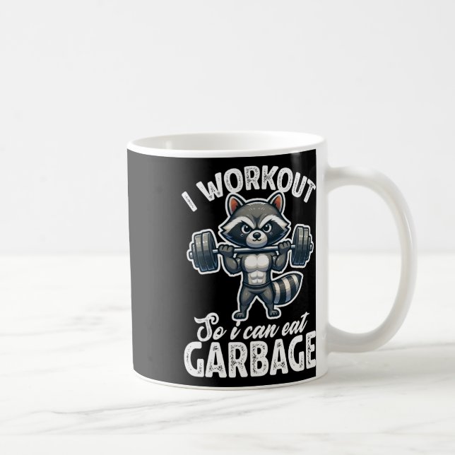 Caneca De Café Academia Eu Me Exercito Para Poder Comer Lixo Peso (Direita)
