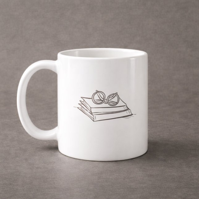 Caneca De Café Academia Sombria – Arte de Livro Antigo | Presente (Criador carregado)