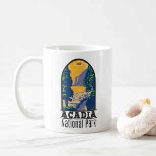 Caneca De Café Acadia National Park Bar Harbor Ocean Path Maine