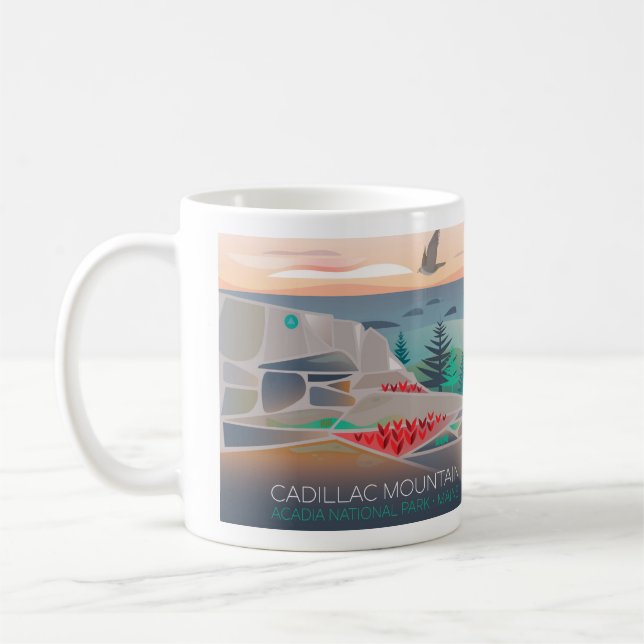 Caneca De Café Acadia National Park, Cadillac Mountain Mug (Esquerda)