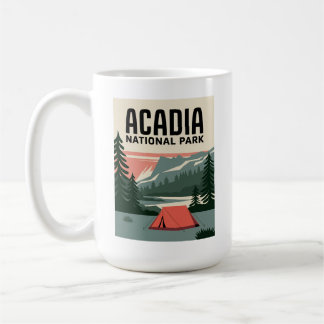 Caneca De Café Acadia National Park Camping Vintage