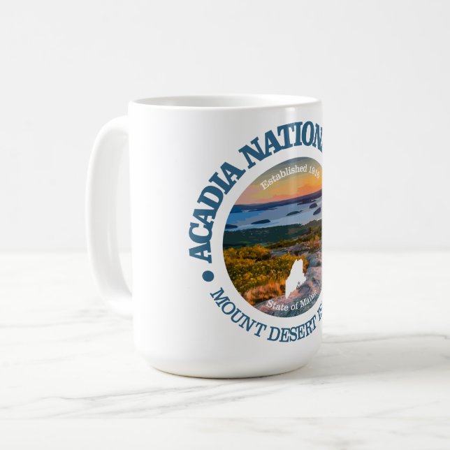 Caneca De Café Acadia NP (Cadillac Mtn) (Frente Esquerda)