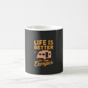 Caneca De Café Acampamento - A Vida É Melhor No Trailer