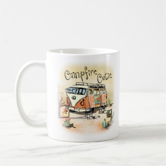 Caneca De Café Acampamento Campfire Cutie Vintage