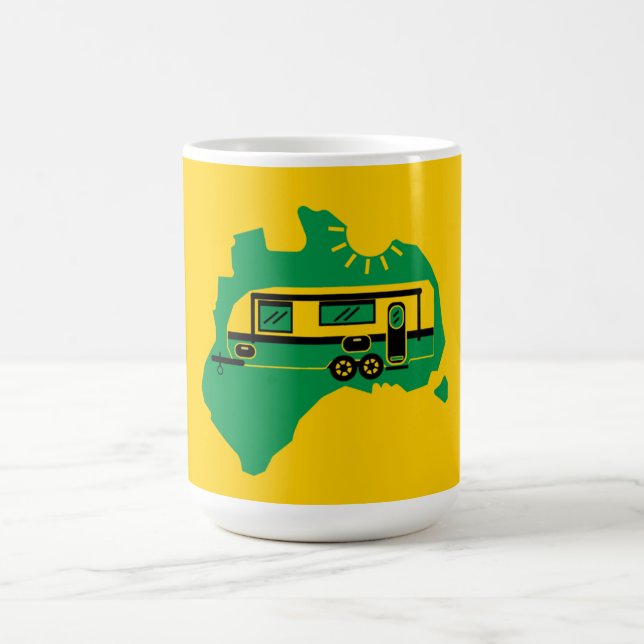 Caneca De Café Acampamento Caravan australiano (Centro)