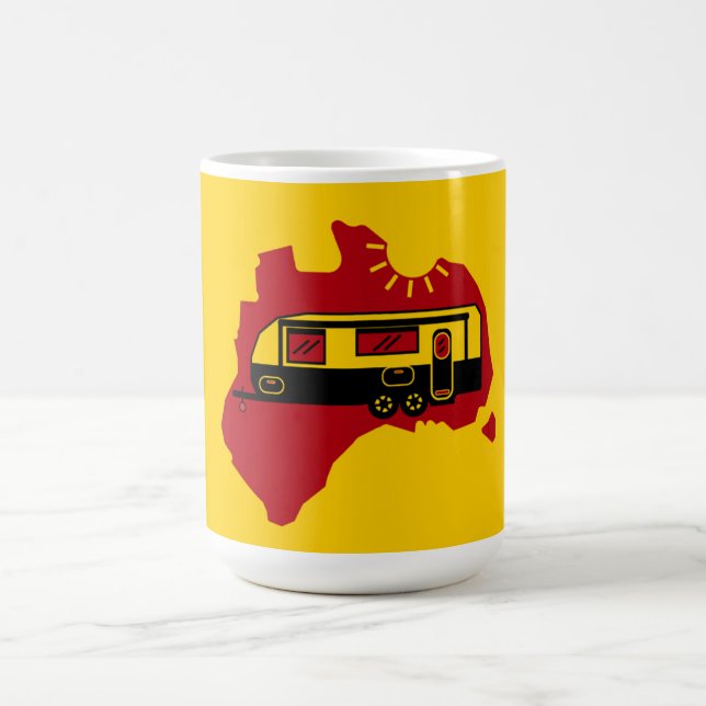 Caneca De Café Acampamento Caravan australiano (Centro)