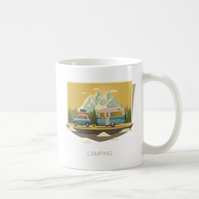 Caneca De Café Acampamento da caravana (Direita)