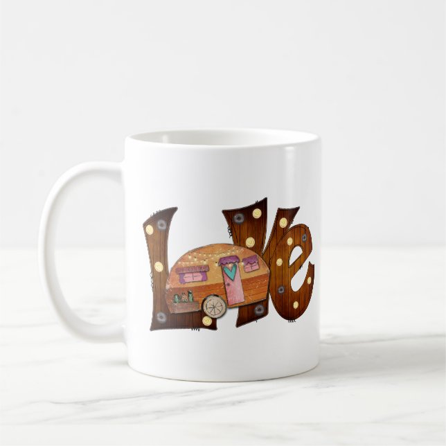 Caneca De Café Acampamento de amor Bonito (Esquerda)