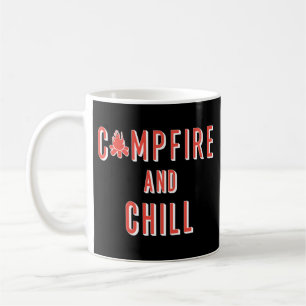 Caneca De Café Acampamento De Fogo E Enchimento