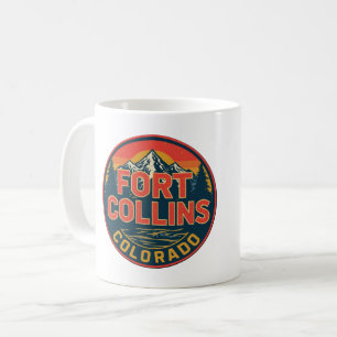 Caneca De Café acampamento de montanha vintage fort colllins colo