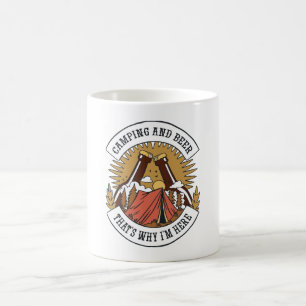 Caneca De Café Acampamento e Cerveja