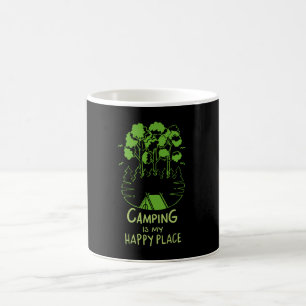 Caneca De Café Acampamento É Meu Lugar Feliz