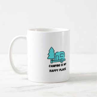 Caneca De Café Acampamento é Meu Lugar Feliz