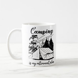 Caneca De Café Acampamento é meu plano de aposentadoria 2021 aca