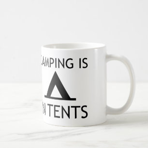 Caneca De Café Acampamento Em Tendas Engraçado