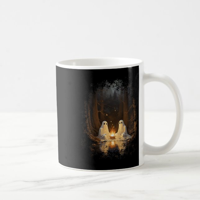 Caneca De Café Acampamento Gótico de Fogo de Acampamento Fantasma (Direita)