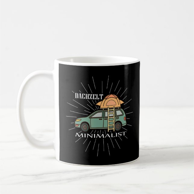 Caneca De Café Acampamento Mínimo de Tenda do Telhado (Esquerda)