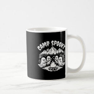 Caneca De Café Acampamento Spooky Summerentre o Fantasma Cute do