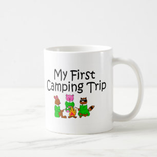 Caneca De Café Acampando minha primeira viagem de acampamento