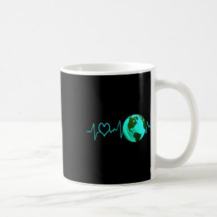 Caneca De Café Ação de Alterações Climáticas de Pulso do Dia da T