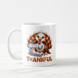 Caneca De Café Ação de Graças, Adorável Animal Turkey