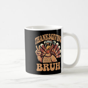 Caneca De Café Ação de Graças Bruh Engraçado Turquia Cai Boys