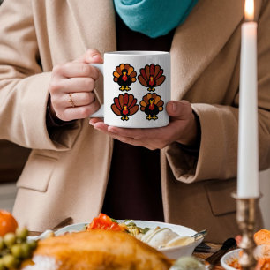 Caneca De Café Ação de Graças da Turquia Bonita