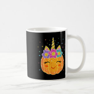 Caneca De Café Ação de Graças de Abóbora do Unicórnio Bonito