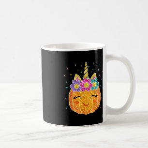 Caneca De Café Ação de Graças de Abóbora do Unicórnio Bonito