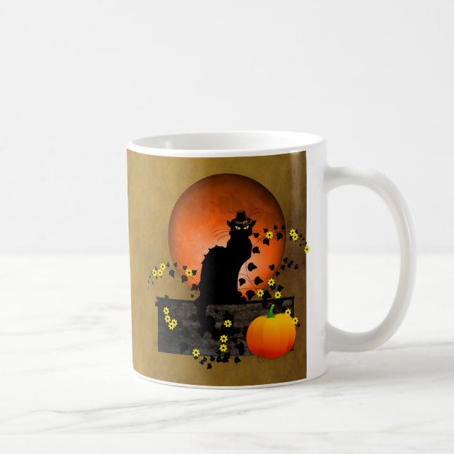 Caneca De Café Ação de Graças de Chat Noir (Direita)