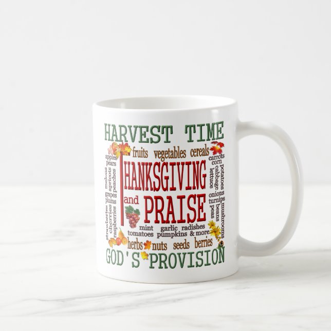 Caneca De Café Ação de Graças de Colheita (Direita)