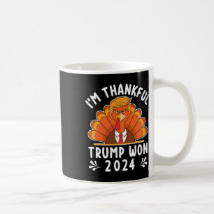 Caneca De Café Ação de Graças - Estou grato Trump venceu 2024 Men