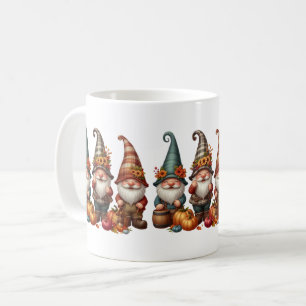 Caneca De Café Ação de Graças Gnomos Trio Mug