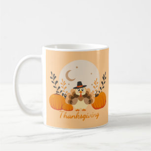 Caneca De Café Ação de Graças - Laranja-Justa - Pumpkin