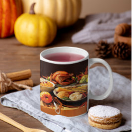 Caneca De Café Ação de Graças Moderno 2 Mug