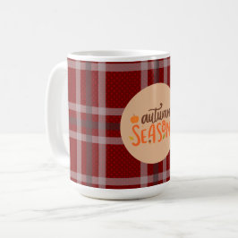 Caneca De Café Ação de Graças,Script da Temporada de Outono,Xadre