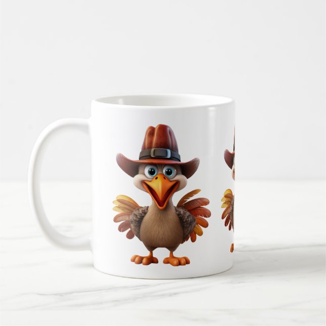 Caneca De Café Ação de Graças Turquia Mug (Esquerda)