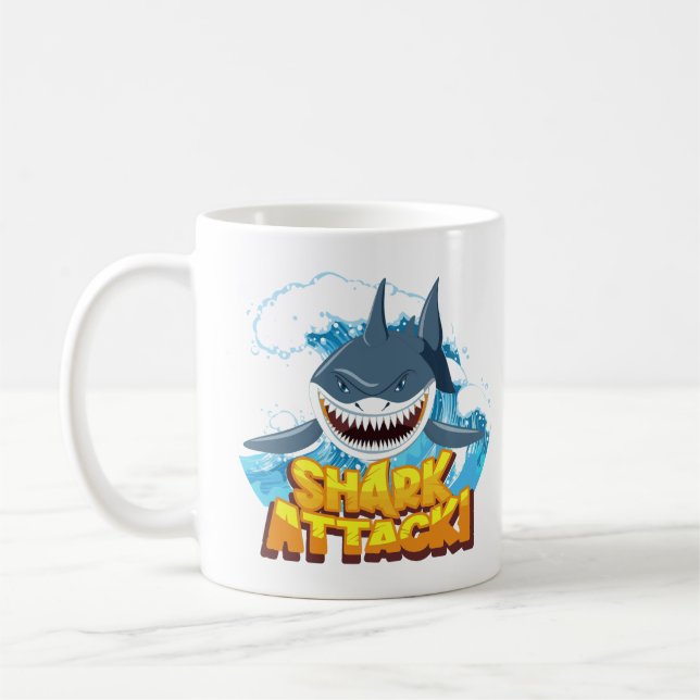 Caneca De Café ação do tubarão (Esquerda)