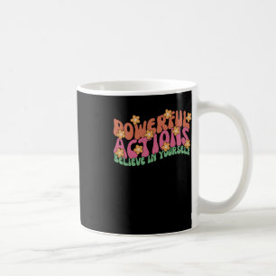 Caneca De Café Ação Poderosa Acredita Em Si Mesmo Autoadesivo