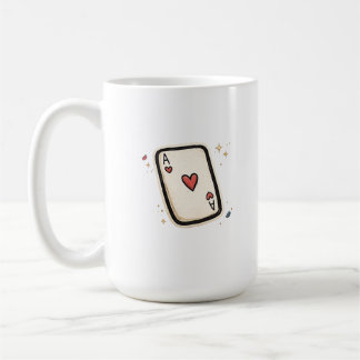Caneca De Café Ace of Hearts Minimal Playing Card Art