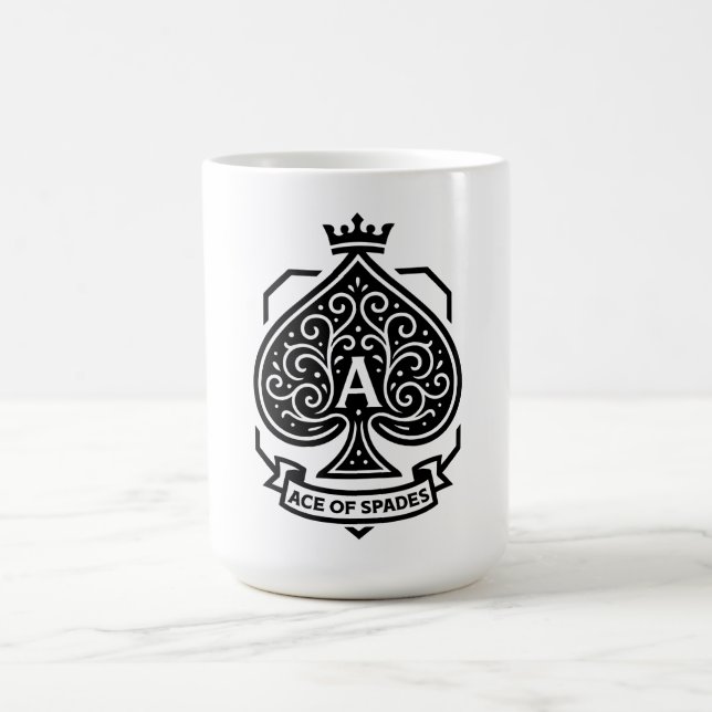Caneca De Café Ace of Spades Crest — Filigre Crowado (Centro)