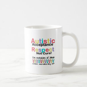 Caneca De Café Aceitação Autista Respeito Não Cura