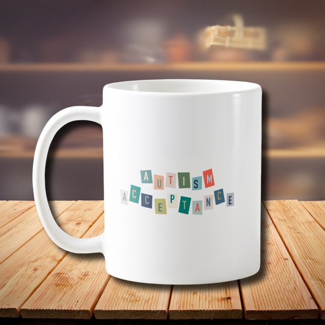 Caneca De Café Aceitação do Autismo (Criador carregado)