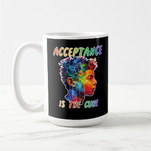 Caneca De Café Aceitação do espectro autista é a cura