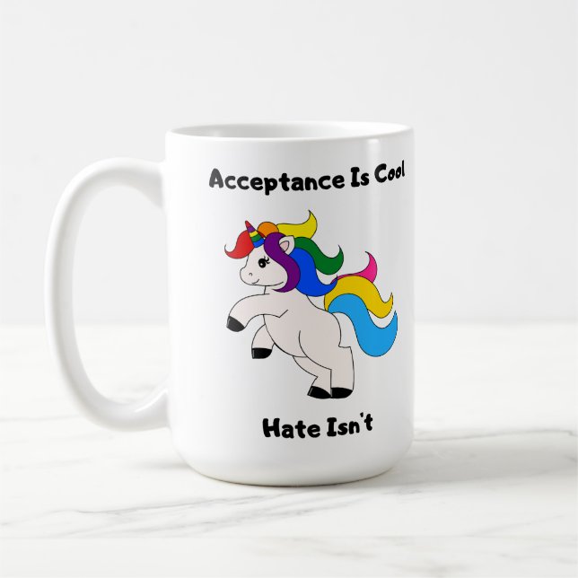 Caneca De Café Aceitação É Legal (Esquerda)