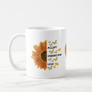 Caneca De Café Aceitar Compreender Nomes Motivacionais de Amor