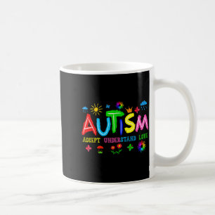 Caneca De Café Aceitar entender amar dia de conscientização sobre